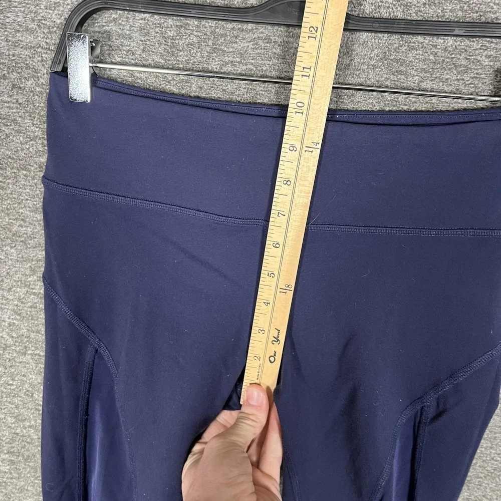 Alo Yoga‎ Leggings Womens Medium Blue Capri High Rise Yoga Athletic Stretch
